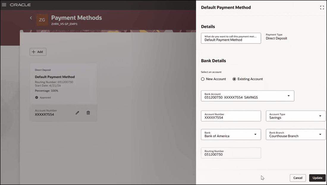 Click on Deep Link in Answer to Access Payment Method