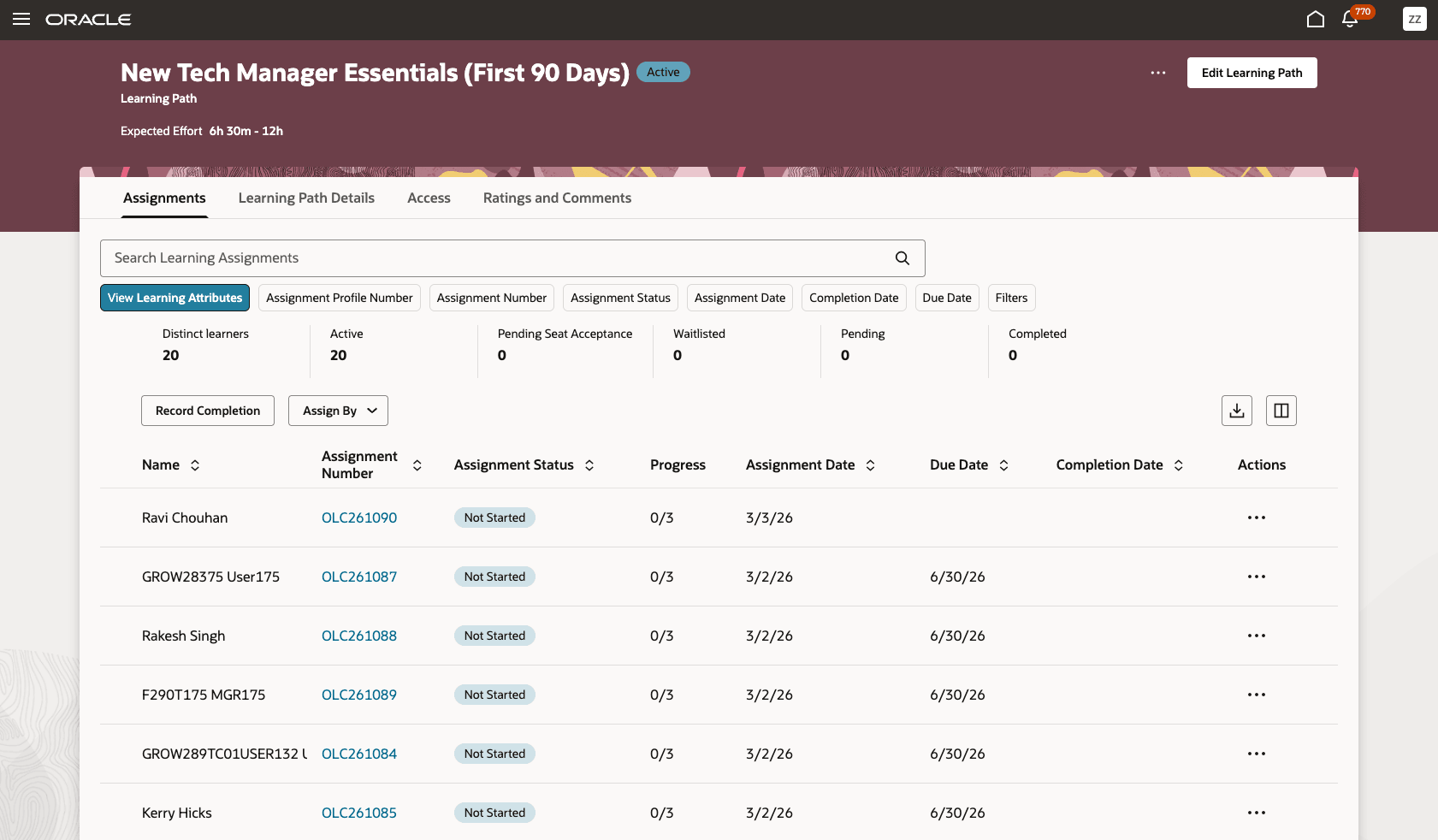 Assignments Tab: Manage and Track Learner Progress Instantly