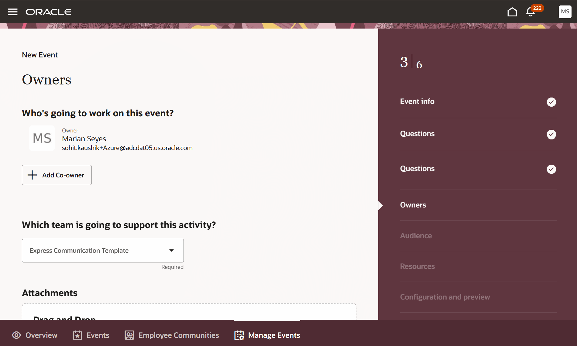 Select an Express Communication Template