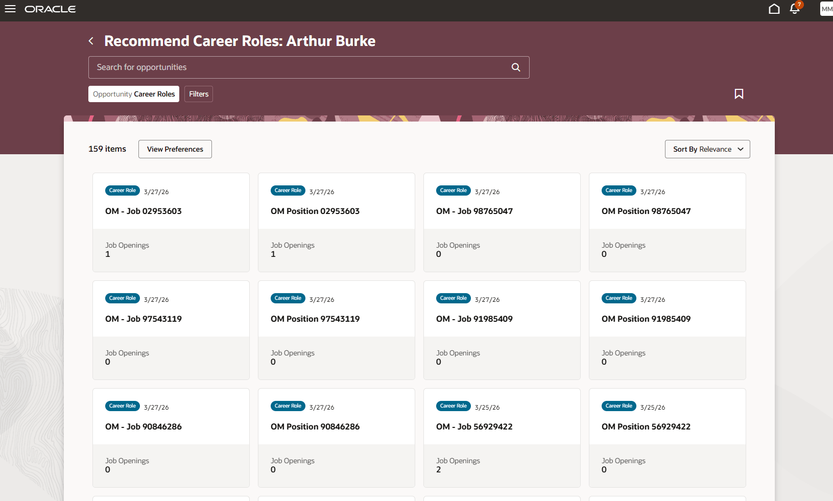 Recommend Career Roles to Employee