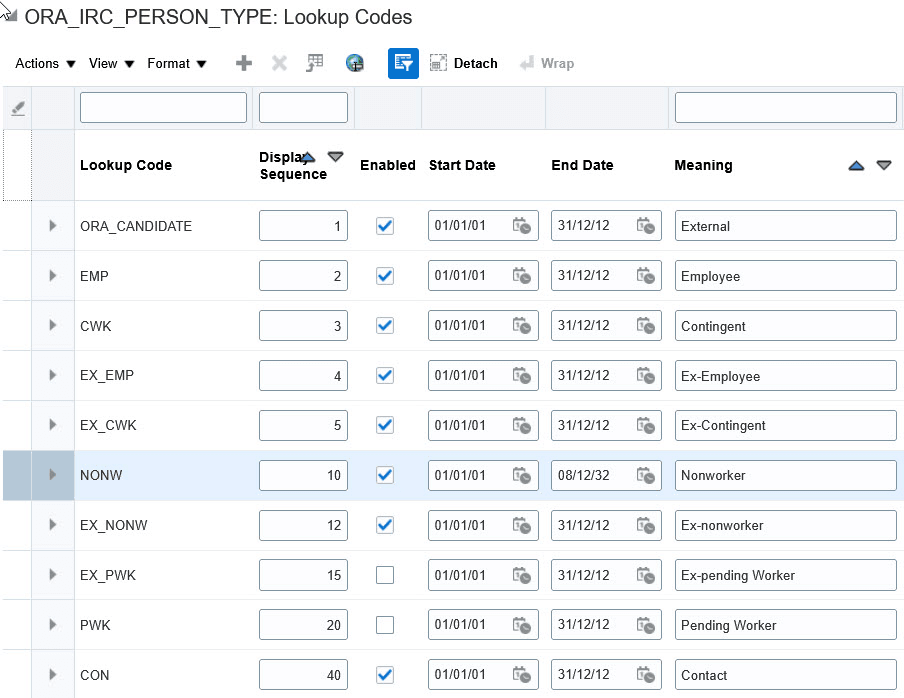 Additional Person Types in the Lookup
