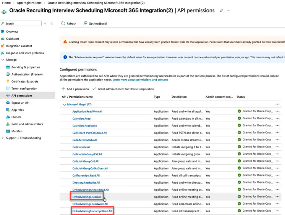 Additional Permissions for Microsoft Teams