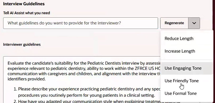 Regerating the Interviewer Guidelines