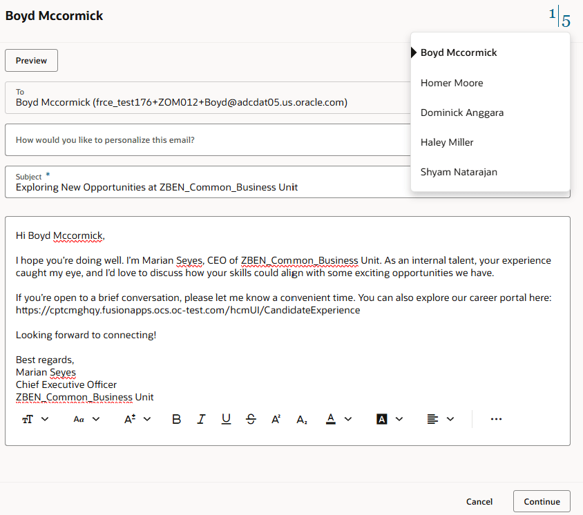 AI Generated Outreach Email Example