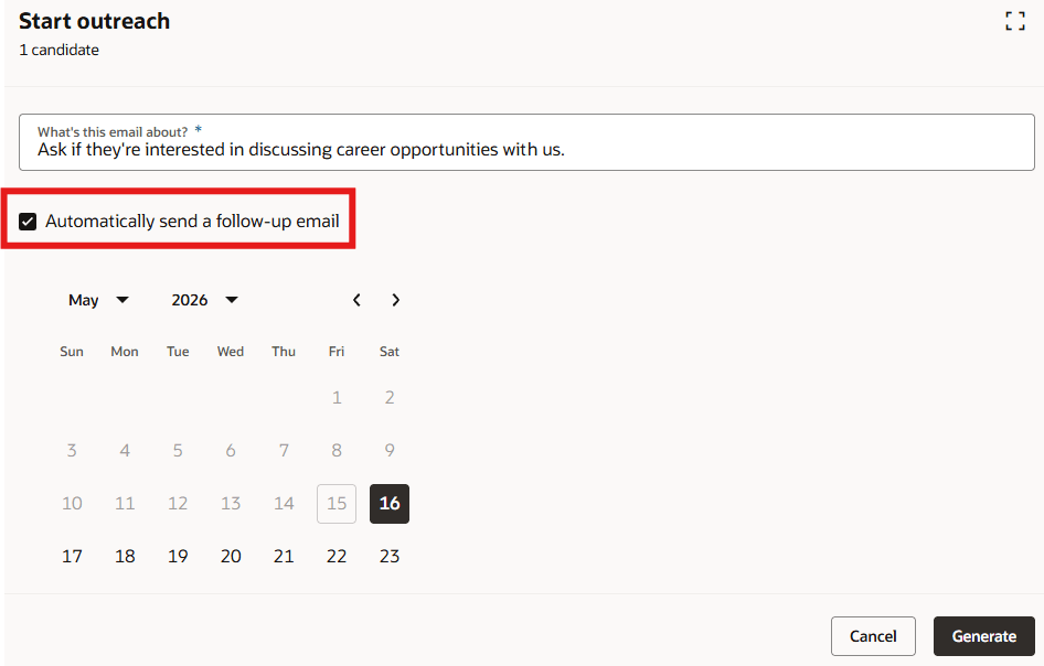 Outreach Follow-Up Email Option