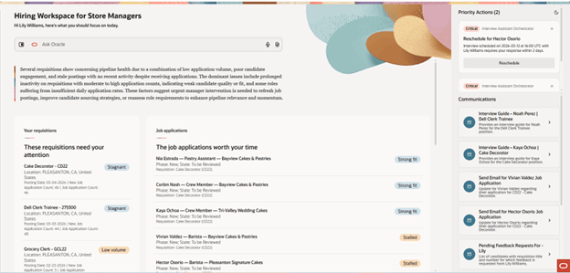 Hiring Workspace for Store Managers