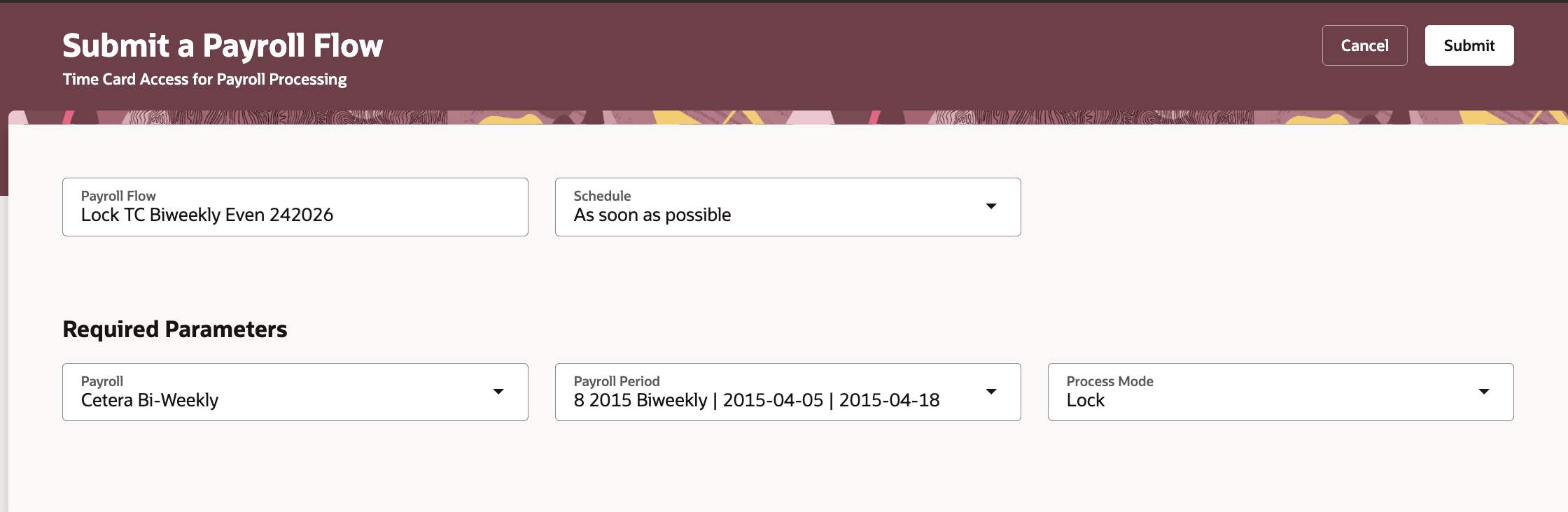 Payroll Flow Submission