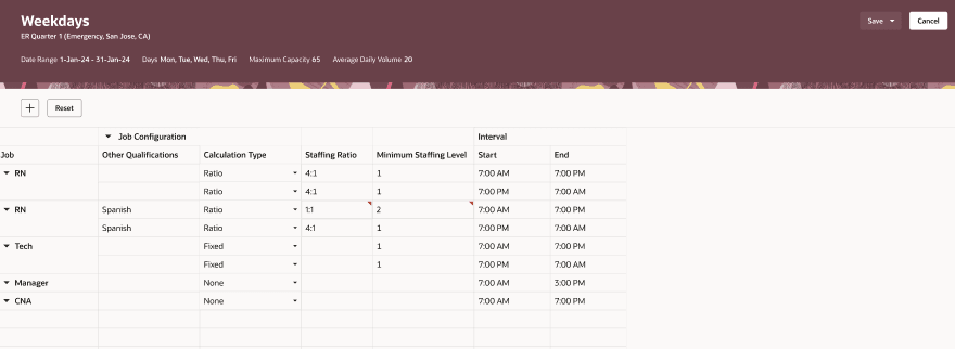 Staffing Grid view for Dynamic calculation