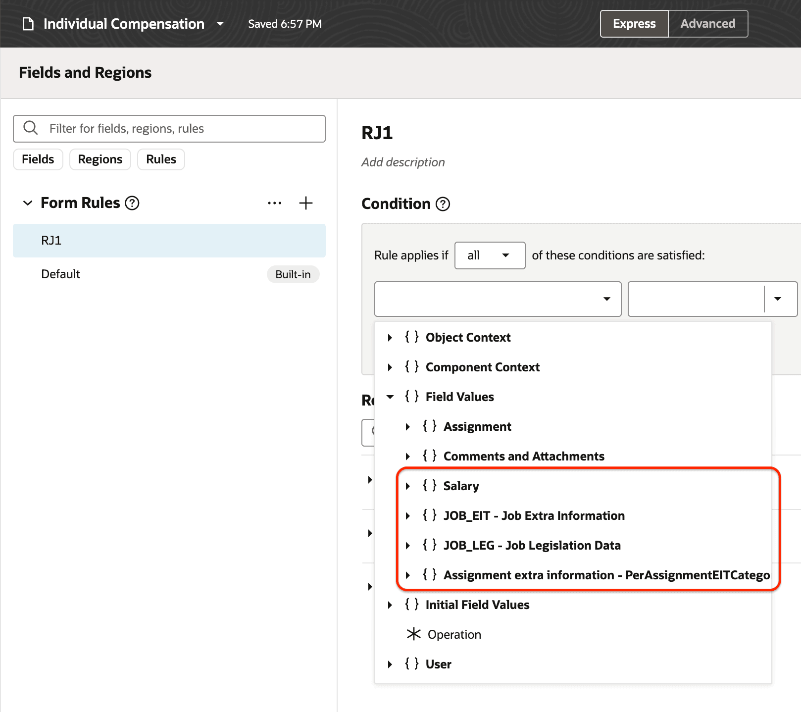Define Defaulting and Validations using Salary, Job and Assignment EFF