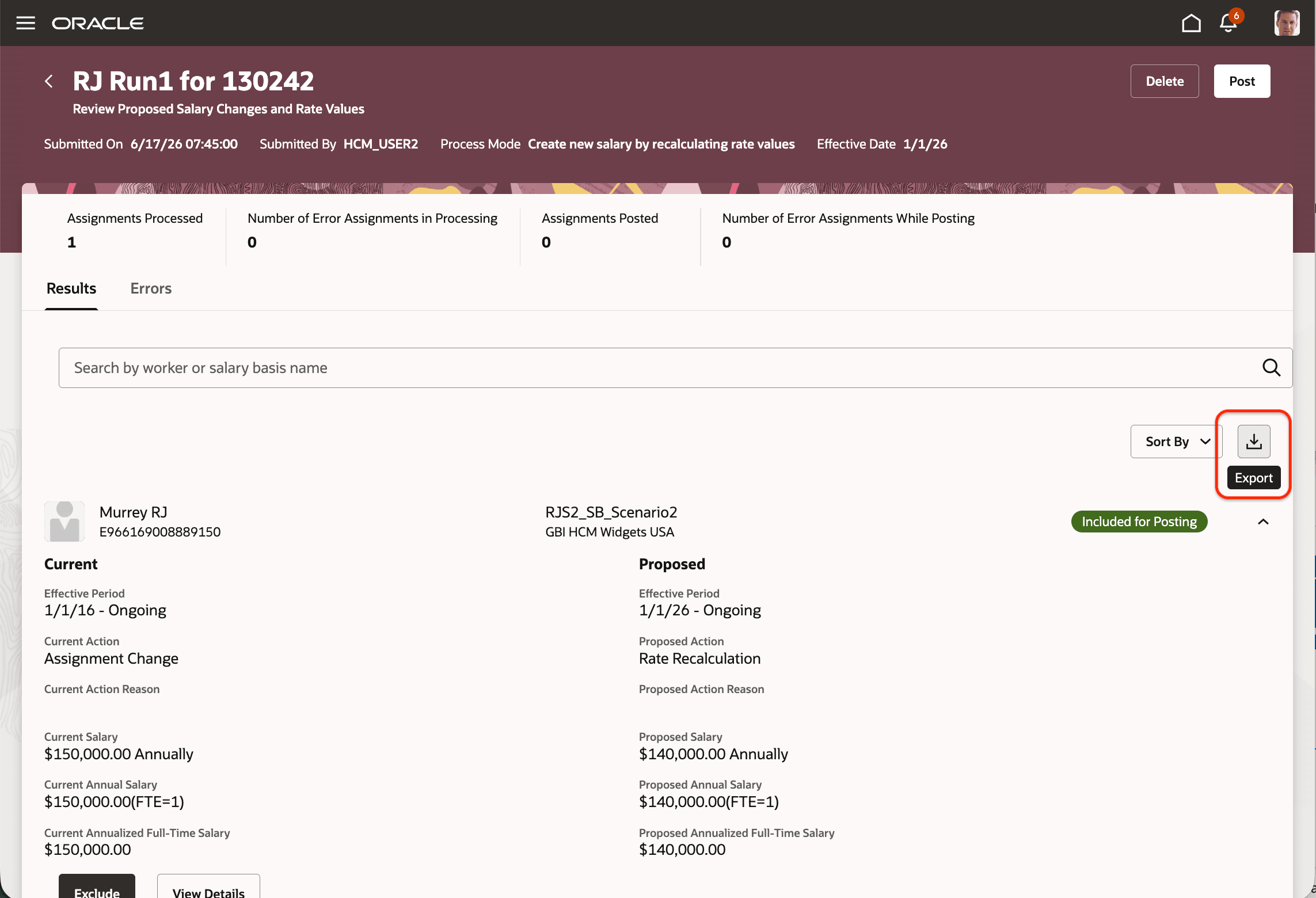 Export Results