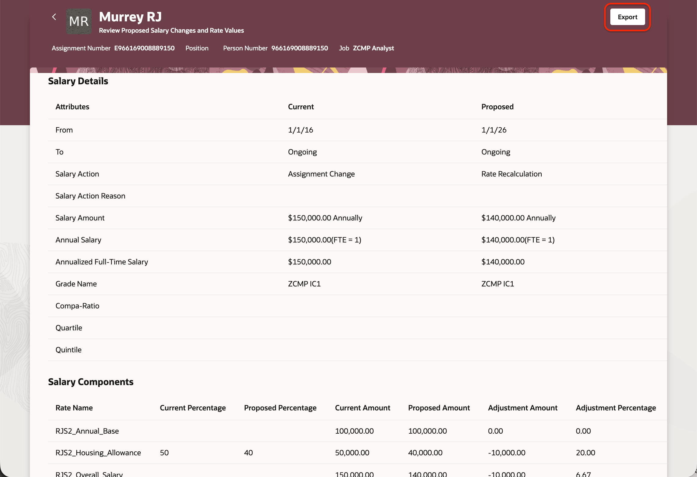 Export Details