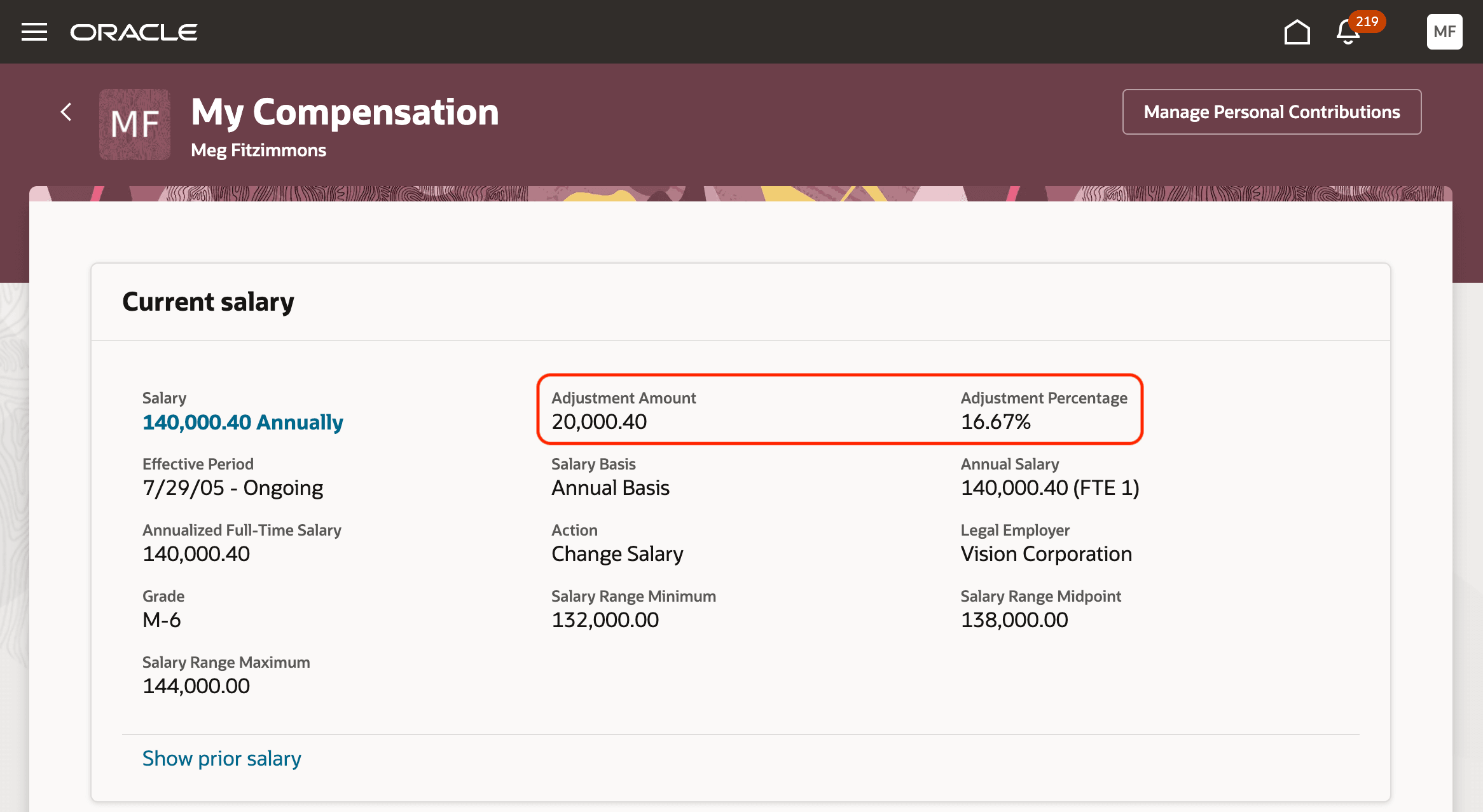 Adjustment Amount and Adjustment Percentage Available as Separate Fields