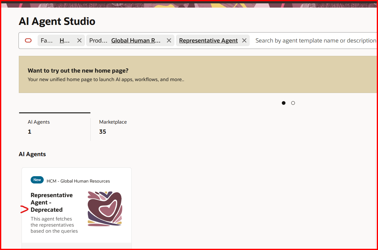 AI Agent Studio lists the Deprecated Responsibility Agent