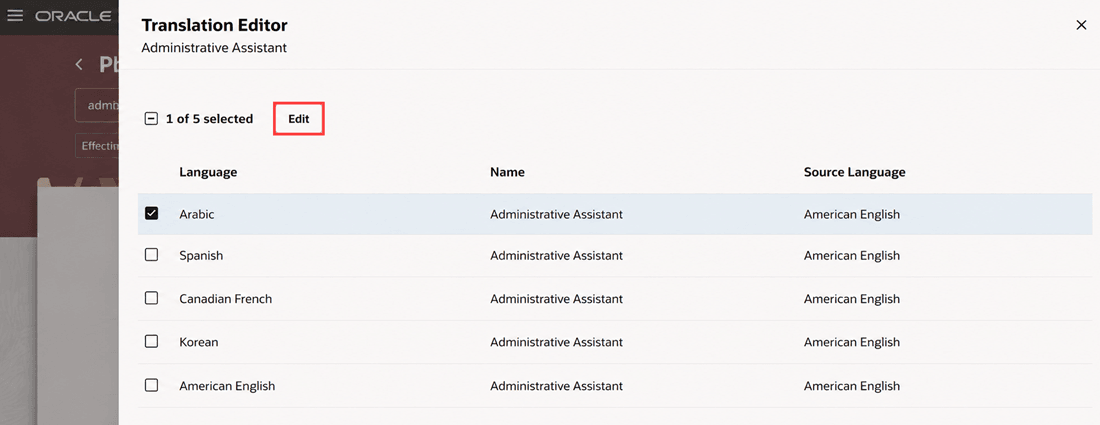 Select required languages