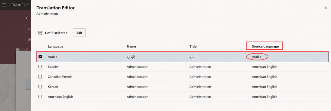 Source language changes to the translated language