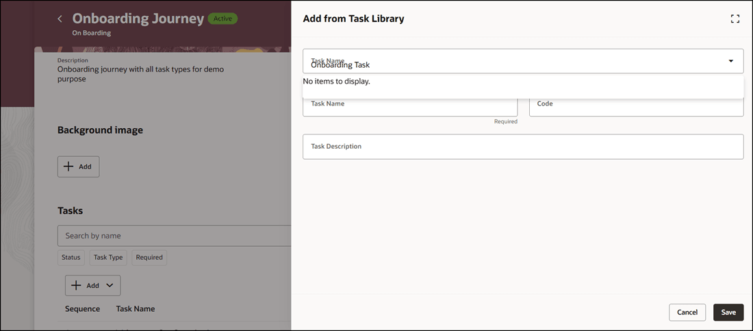 Task Can’t be Searched and Added When View Access is Not Allowed