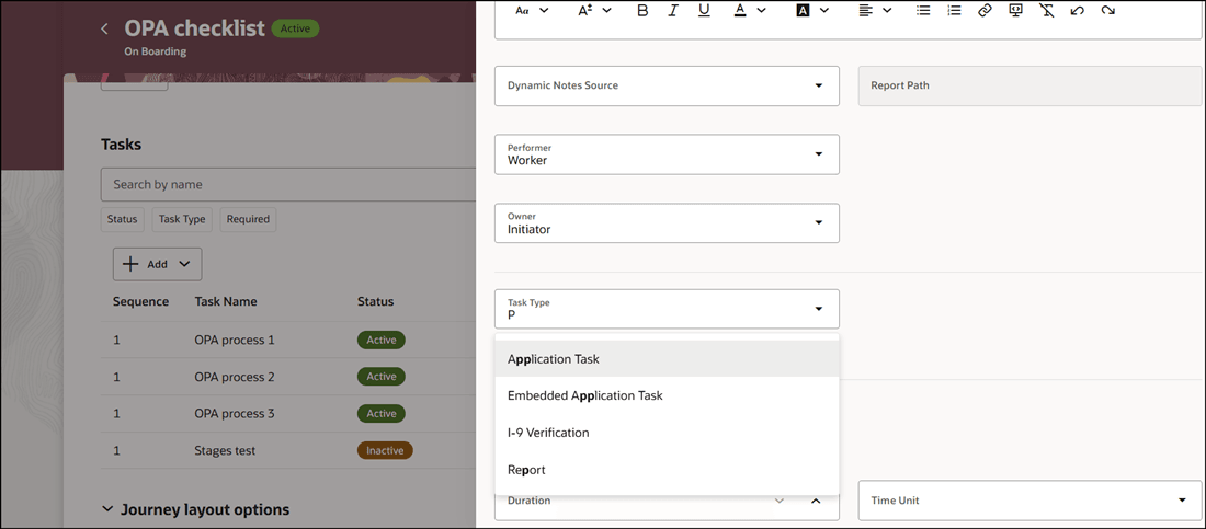 Process Automation Task Not Displayed When Editing Journey Task