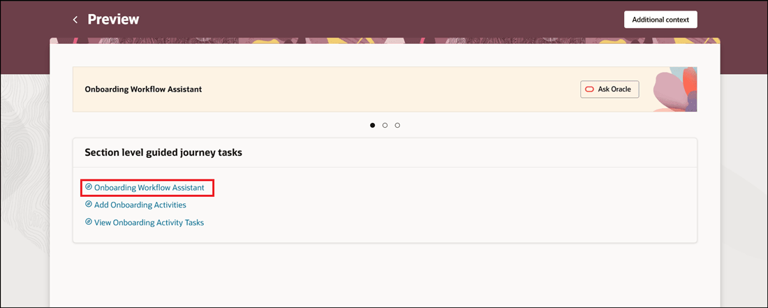 Select the Task you Created in Guided  Journey