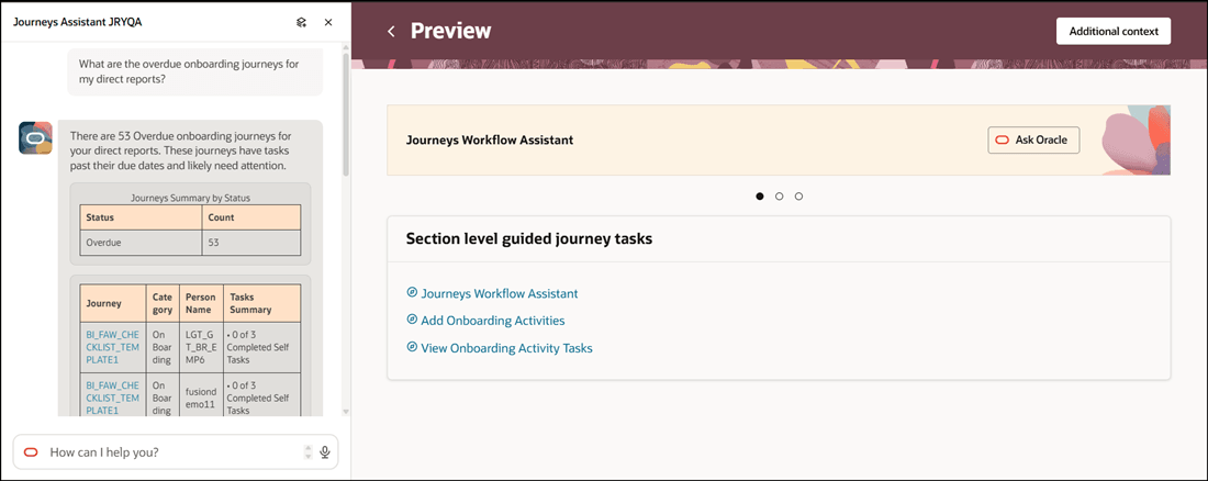 Prompt to Display Overdue Onboarding Journeys for Direct Reports