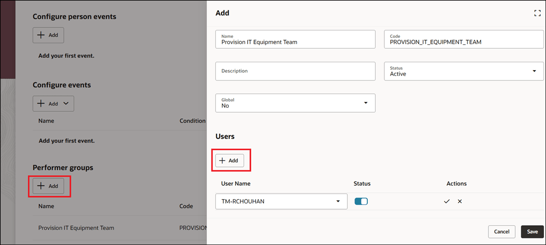 Configure Performer Group in Journey Template