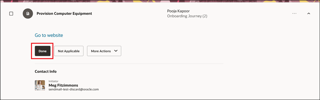 Task Marked as Completed by User in Performer Group