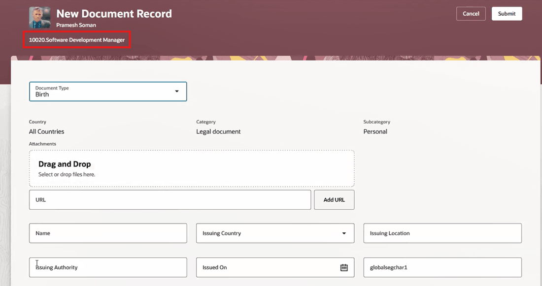 Creating Document Record for Employee with Multiple Assignments