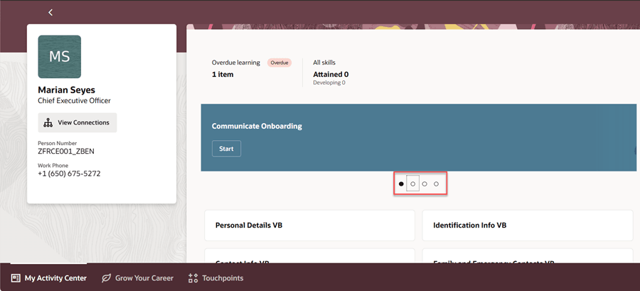Browse through banners using a dotted indicator