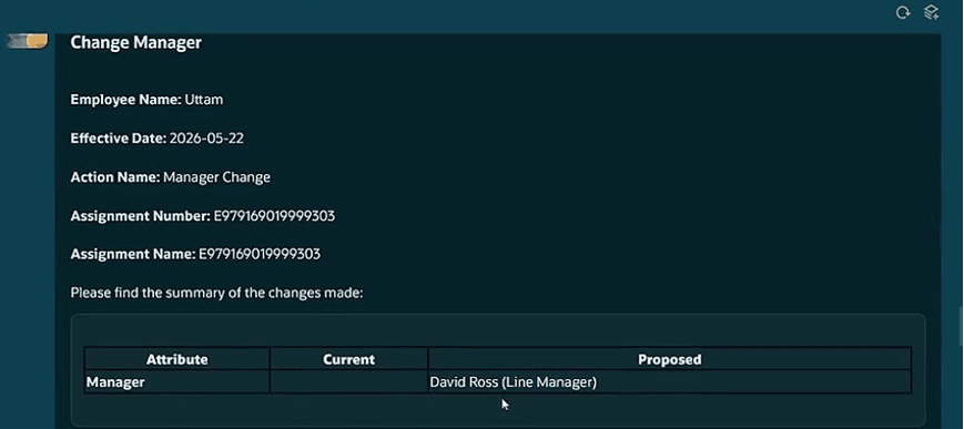 Step 2: Review the manager change