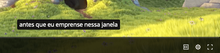 CC Button in the Redwood Media Player and Video Showing a Caption