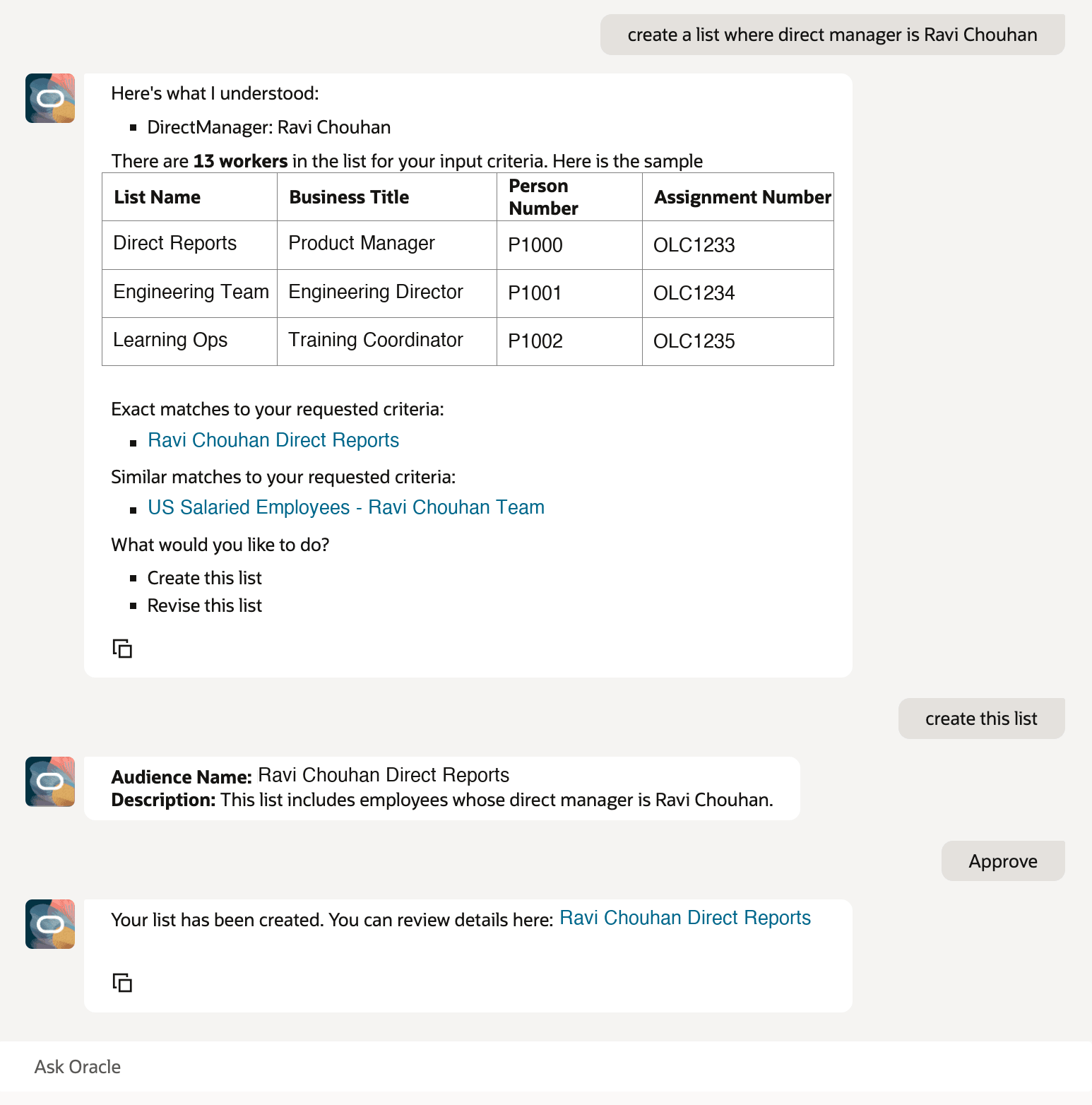 Example of an AI-Assisted Audience List Creation