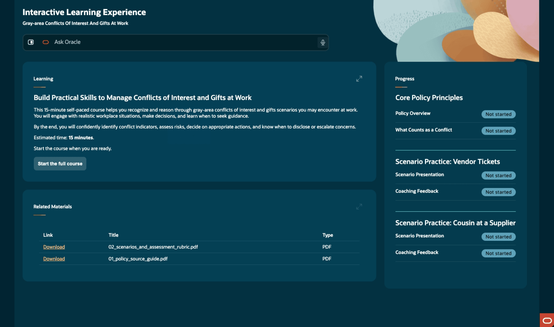 Agentic Course Launched from Oracle Learning with Clear Progress and Next-Step Guidance