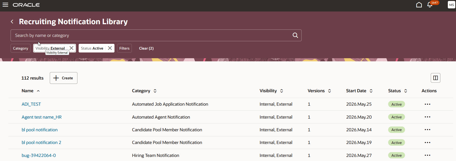 Redwood Experience of the Recruiting Notification Library