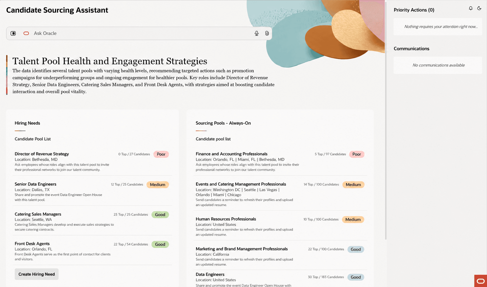 Candidate Sourcing workspace