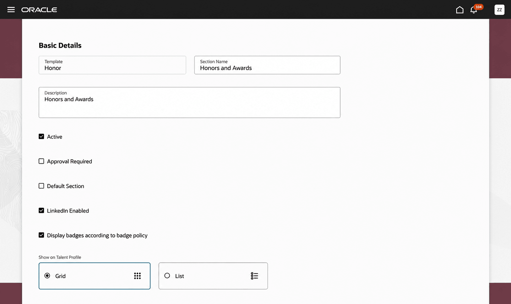 Creating a content section