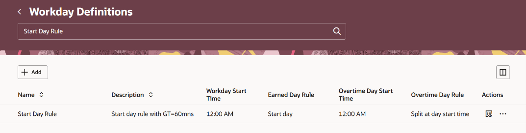 Workday Definitions Search Page