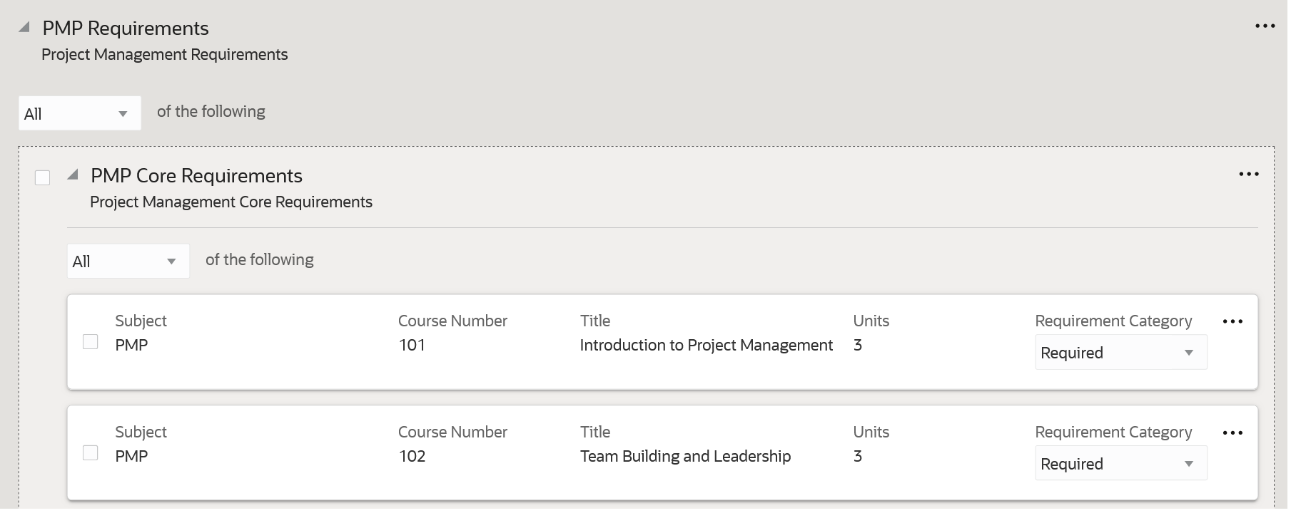Course Lists Courses Tab 2 of 2