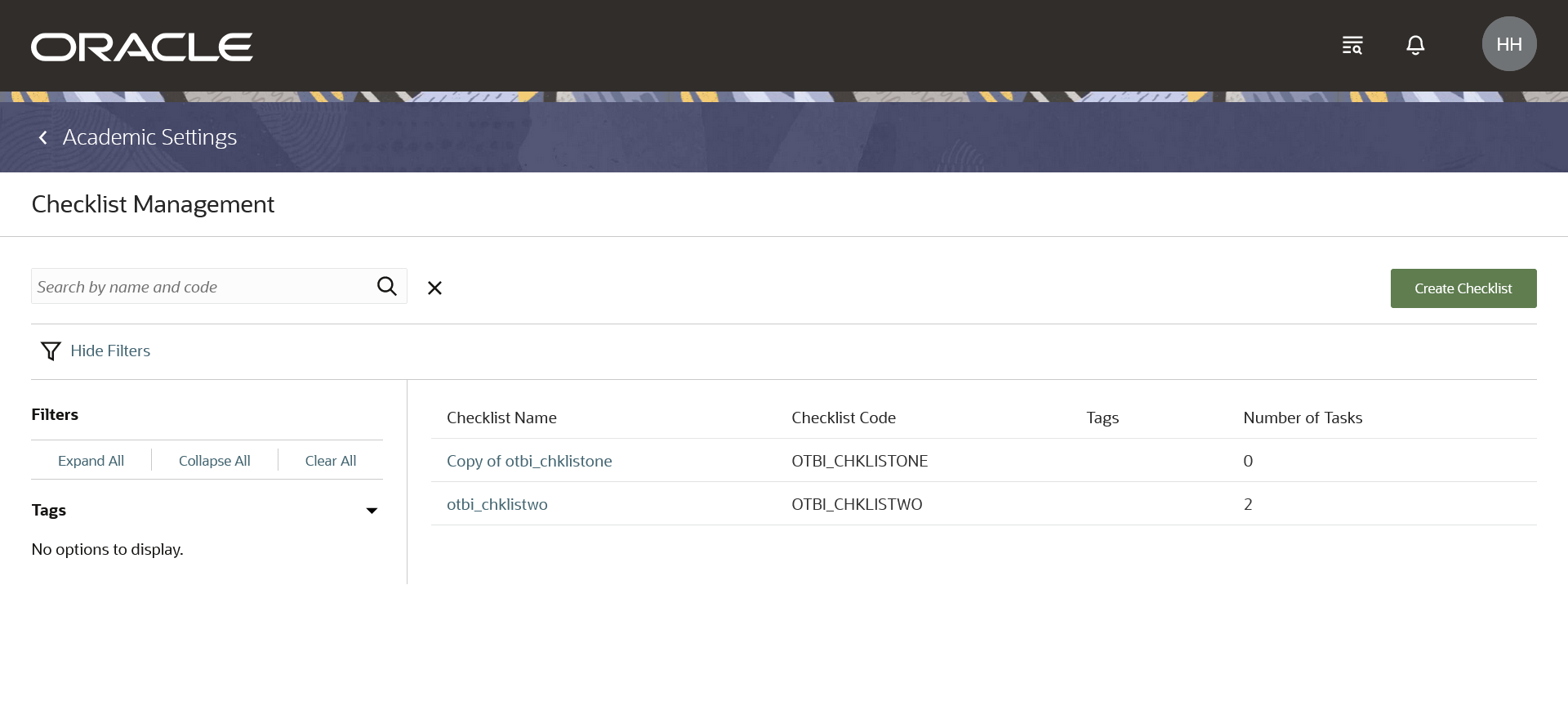 Configure Checklists