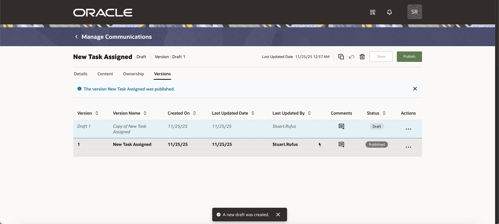 Communication Versioning