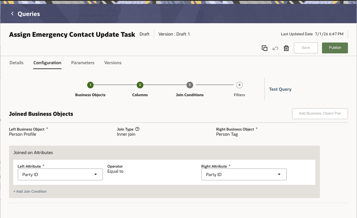Query Join Conditions