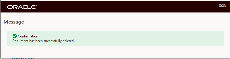Delete Document Confirmation