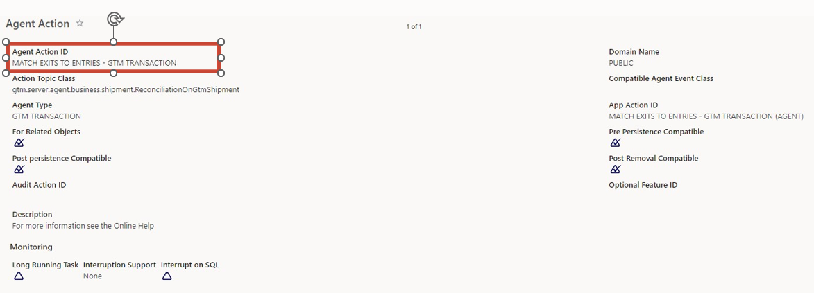 Match Exits to Entries Agent Action Transaction