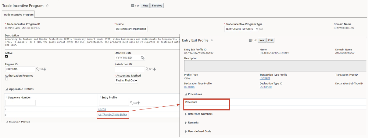 Trade incentive programs workflows  where a declaration is not always required