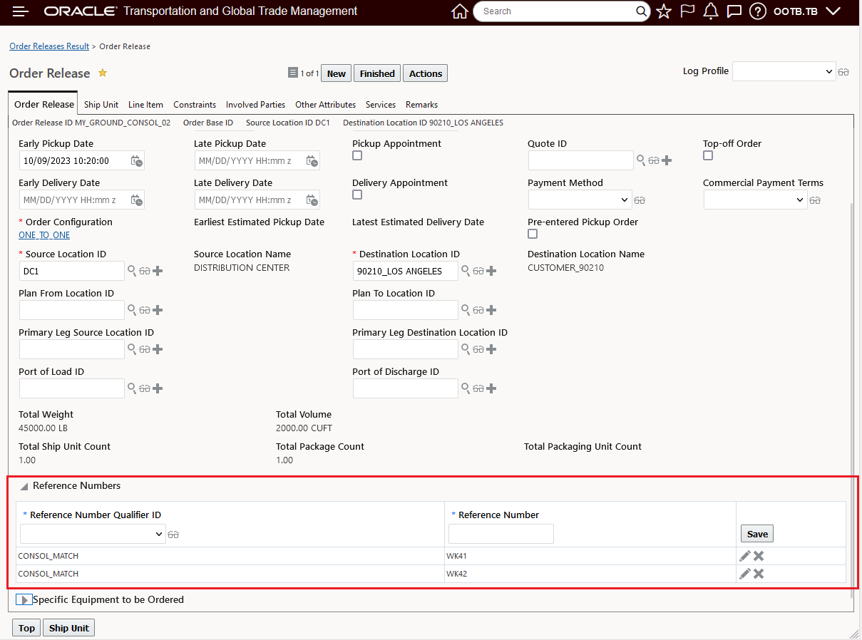 Order Release Multiple Match Options