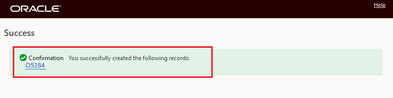 Create Shipment Confirmation