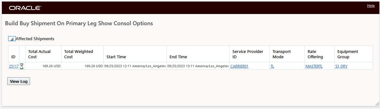 Order Assigned to Ground Consol Shipment 25117