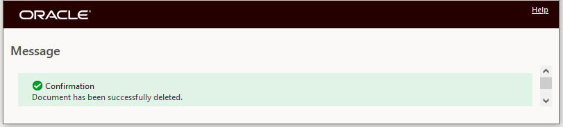 Delete Document Confirmation