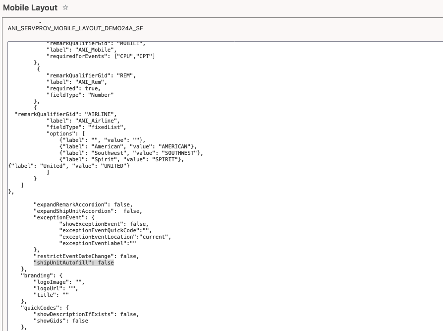 Mobile Layout Property 'shipUnitAutofill'