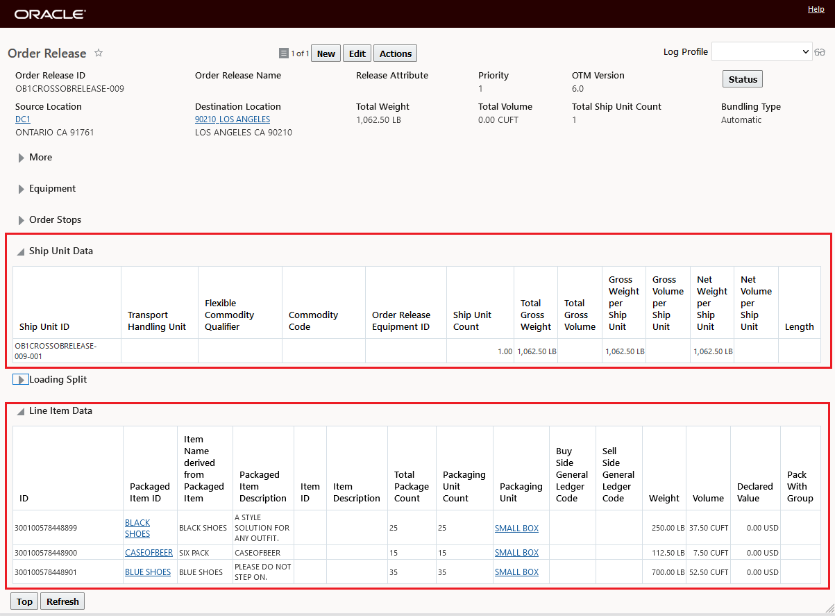 Order Release Created