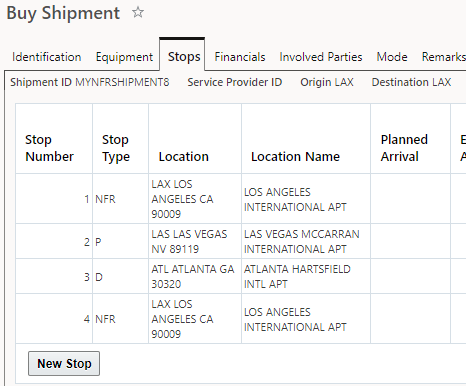 Web UI NFR Stop