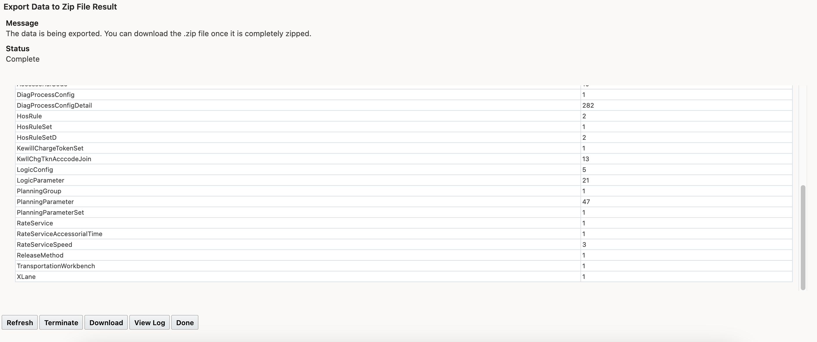 Export to Zip results